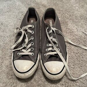 Gray Low-Top Converse Shoes